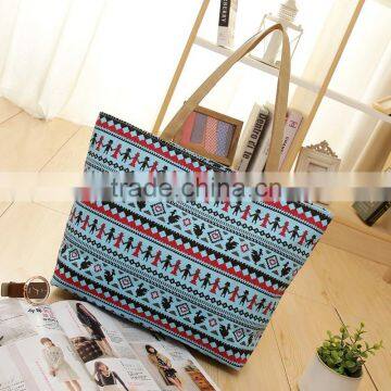 Leisure Fashion Printed Canvas Beach Bag;Waterproof Large Tote Beach Bag/beach Tote Bag photo-4