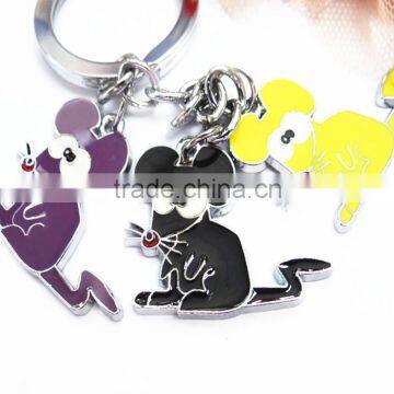 Fashion Sunflower Butterfly Ladybug Charms Enamel Silver Epoxy Keychain photo-6