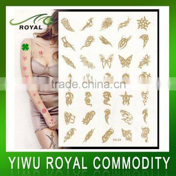 Body Decoration Flash Foil Custom Sex Temporary Metallic Tattoos