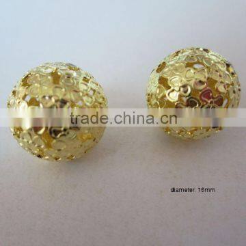 Shiny round metal balls, hollow metal ball, small decorative balls