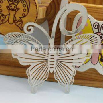 Custom Silver artificial flying butterfly bookmark wholesale