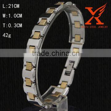 Fashion Jewelry Stainless Steel 316L Two Tone Bracelet