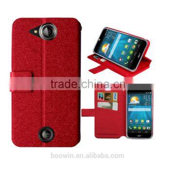 red wallet leather case for Acer Liquid jade /jade s /jade plus case wallet leather case