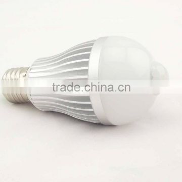 Detection angle: 360 degrees ,6W LED Bulb LED Lamp with Motion Sensor Produced in China ,with CE Rohs UL Approved,