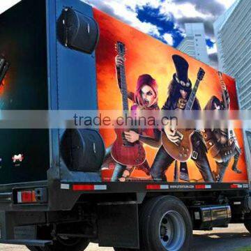 full color p8 outdoor three sides truck led display board