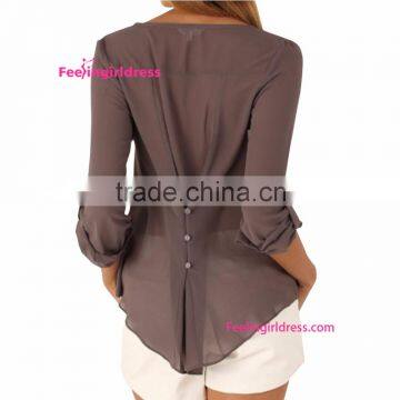 Popular western office uniform only ladies blouse design                        
                                                                                Supplier's Choice