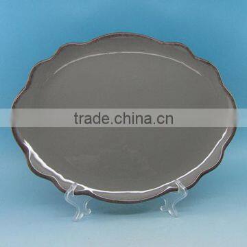 High quality oval ceramic glazed plate