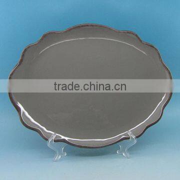High Quality Oval Ceramic Glazed Plate
