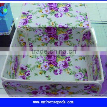 Blue Calico Fabric Boxes Cotton Cloth Box High Quality Products photo-5