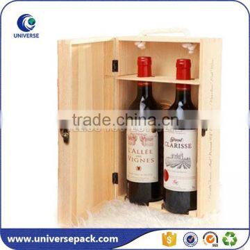 Luxury unfinished paulownia wood wine box