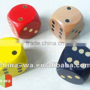 colored wooden cube dice or dice set toy