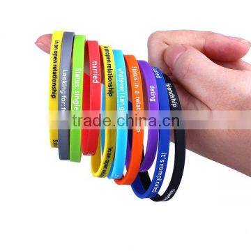 Custom Made Printing Colorful Silicon Hand Band,soft Silicon Wristband