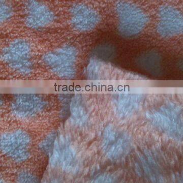 melange coral fleece fabric
