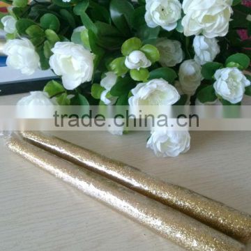 2015 hot sale colored good glitter taper candles