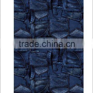 Amazing jeans pattern nylon 3D printed Carpet for apartment, hotel