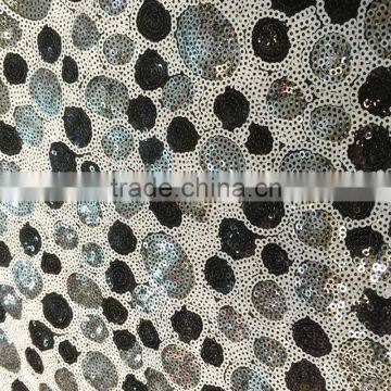 Colorful Circles Embroidery Dots Sequins Fabric photo-5