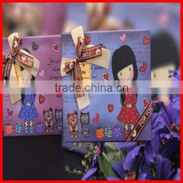 Cute Beatiful Design Custom Cartoon Painting Paperboard Lover's Chocalate box Wholesale