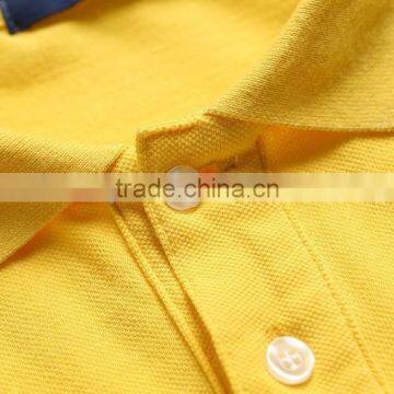 2015 Summer Men Polo Shirt Flag Style Yellow Plus Size Breathable Cotton Polo Shirts Embroidery Logo photo-3