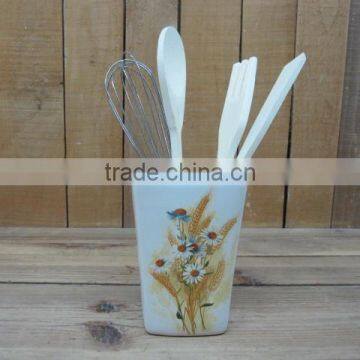 Wholesale ceramic kitchen ware utensil holder, forks holder