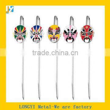 Metal book mark, wholesale stick book mark of China face