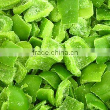 frozen IQF green bell pepper trips, dice 10kg packed