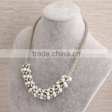 2016 Hot Selling Fashion Jewelry Beads Necklace Gold Plated Necklace With Beautiful Pearl photo-4