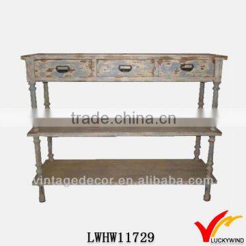 3 blackboard flexible drawers rusty finish Chinese wood furniture