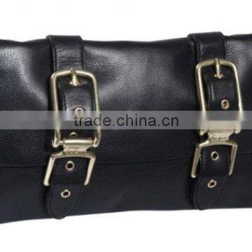 high quality soft Buckle Clutch bag