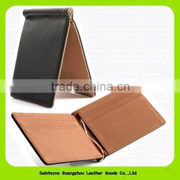 Ultra Slim Men's Genuine Leather Bifold Money Clip Wallet Credit Card Holder 15011