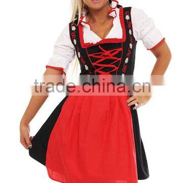 Dirndl Set, black with blue apron