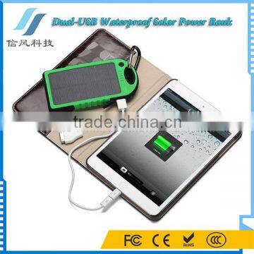 Dual USB Solor Charger 8000mAh Solar Power Bank Waterproof for IPhone for IPad for Android Phone photo-5