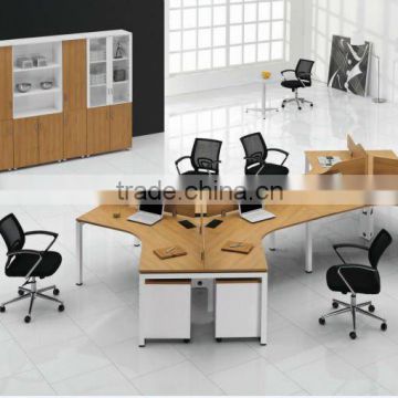 2012 Hot-sales Modern Design 6 seats Wooden and metal office workstation/office partition