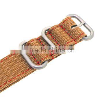 Custom OEM 4 Square Rings Zulu Canvas Watch Strap