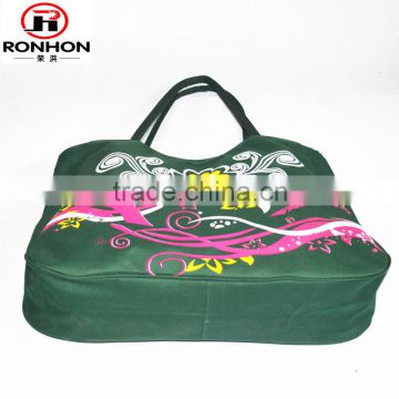 women's canvas large capacity beach tote bag portable shopping bag