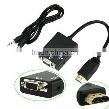 720P 1080i 1080P HDMI Male to VGA TV AV HDTV Converter Adapter With Audio Cable photo-5