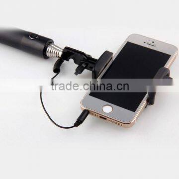 hot selling folding wired mini selfie stick, cable selfie stick , monopod selfie stick