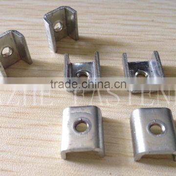 white zinc plated U nuts