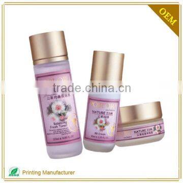 OEM Waterproof Private Skin Care Label Cosmetics Printing