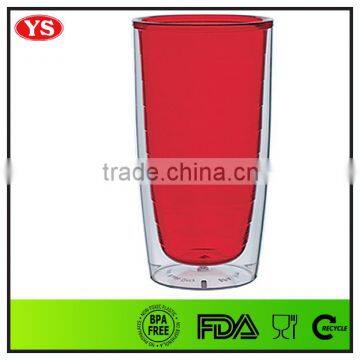 FDA Certification Personalized 450 ml Insulated Acrylic Cold Mug With Lid