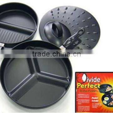 3pcs divide fry pan set