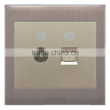 television socket and telephone socket pressure- line type