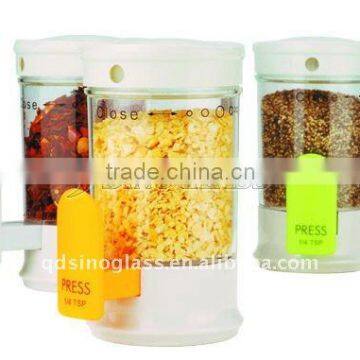 SINOGLASS 3 pcs Precise Measurement Spice shaker Jar