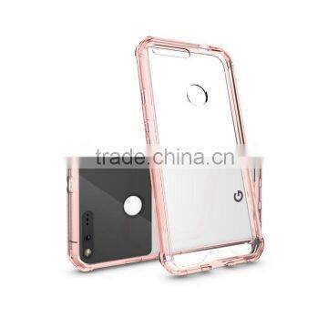 Wholesale Cheap Price Transparent 2 in 1 TPU Bumper + Hard Plastic Hybrid Back Cover Acrylic Clear Case For Google Pixel XL photo-3