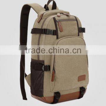 new design khaki canvas backpack