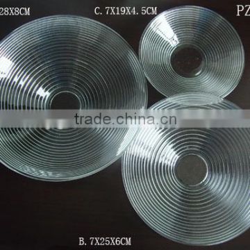 Different size food glass plate tableware