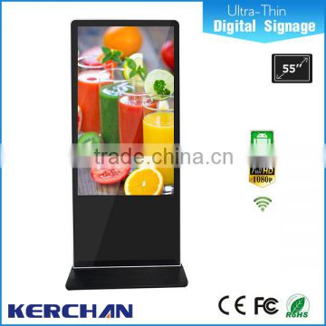 Control remoto indoor floor standing lg screen 55 inch interactive multi touch table/escalator handrail advertising