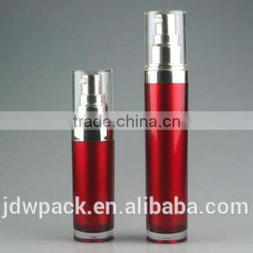 acrylic classical straight round bottle coametic packaging