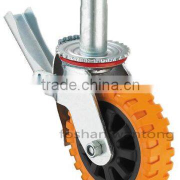 6 Inch Esd Scaffolding Adjustable Brake Industrial PU Caster