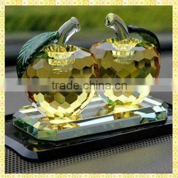 New Arrival Yellow Apple Shape Glass Perfume Bottle For Wedding Give Away Gifts