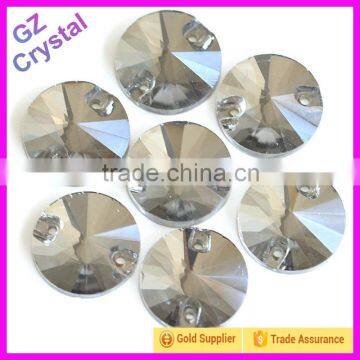 10mm Pujiang Crystal Flat Back Round Sew on Stone photo-6